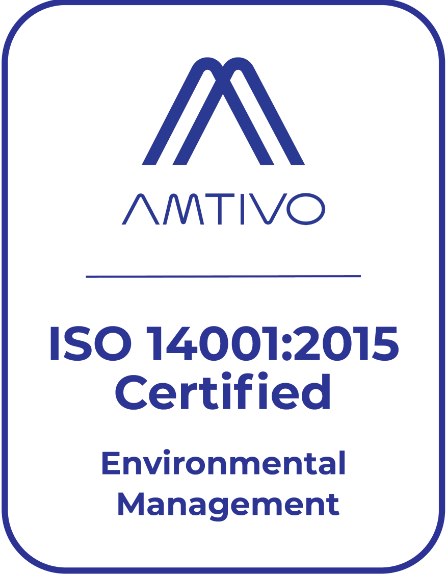 ISO 14001:2015 Environmental Management logo.