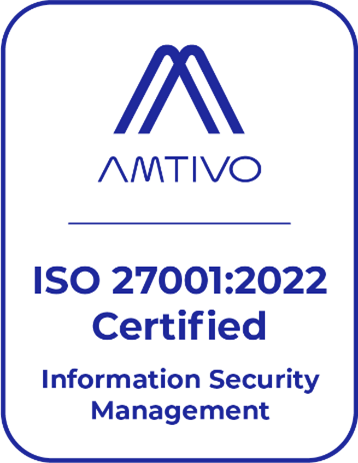 ISO 27001:2022 Information Security Management logo.