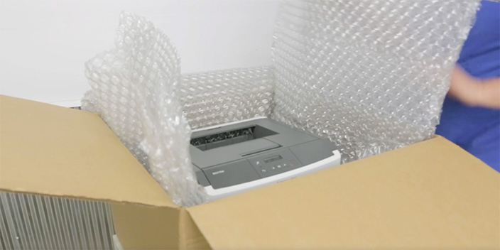Laser printer in box
